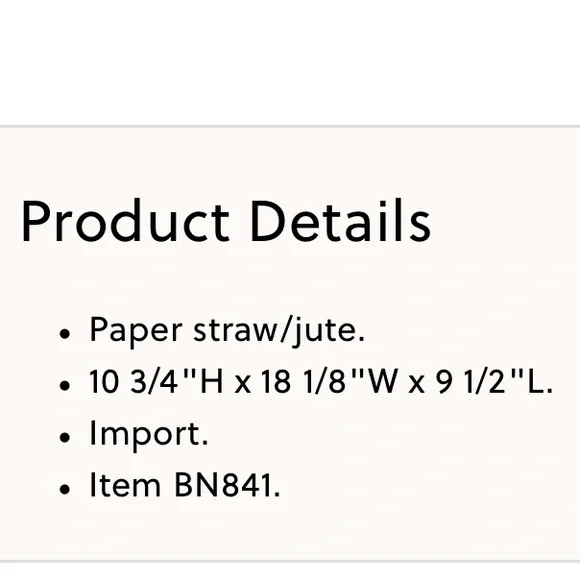 Straw Jute Tote Bag for Summer J Crew Factory NWT BRAND NEW IN BAG! - Picture 5 of 5